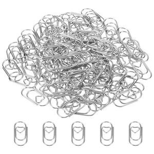 Paper Clip Heart-Shaped Decorative Clips Bookmarks 0.8 Inch Silver Tone 100pcs